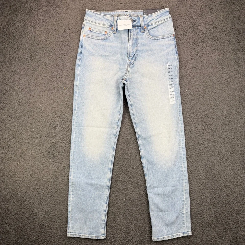 American Eagle Airflex+ Slim Straight Light‎ Wash Jeans 28x30 No. 7578 NWT